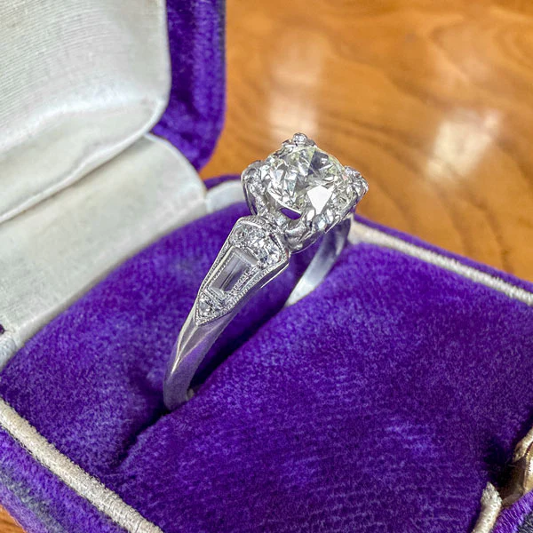Art Deco Diamond Engagement Ring, TRB 0.75 - Image 2