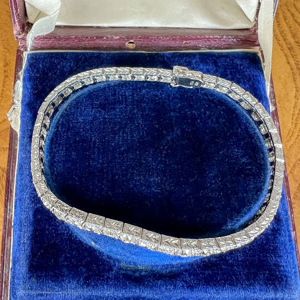 Art Deco Diamond Line Tennis Bracelet - Image 3