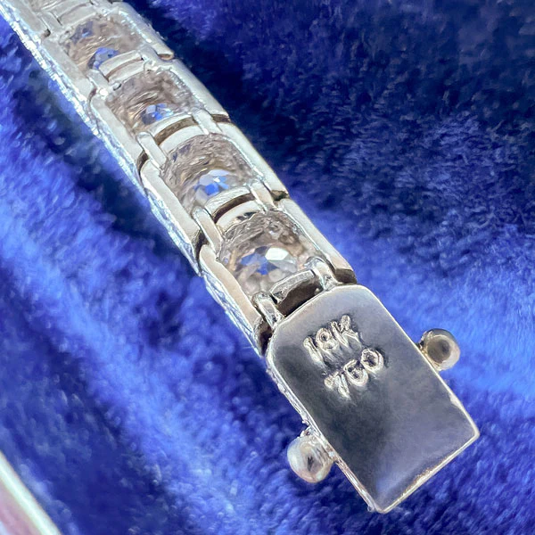 Art Deco Diamond Line Tennis Bracelet - Image 4