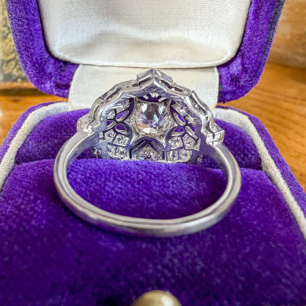 Art Deco Diamond Ring, Old Euro 0.61ct. - Image 4