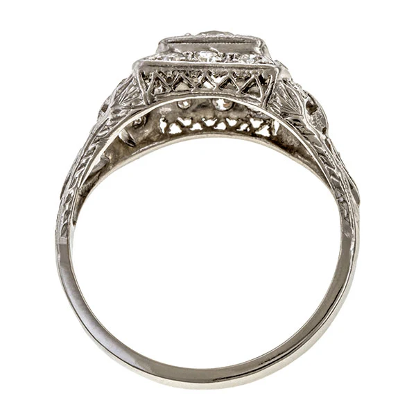 Art Deco Diamond Ring, Old Euro 0.85ct - Image 5