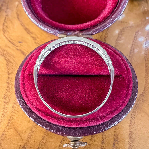 Art Deco Diamond Wedding Band Ring, Size 7 3/4 - Image 4