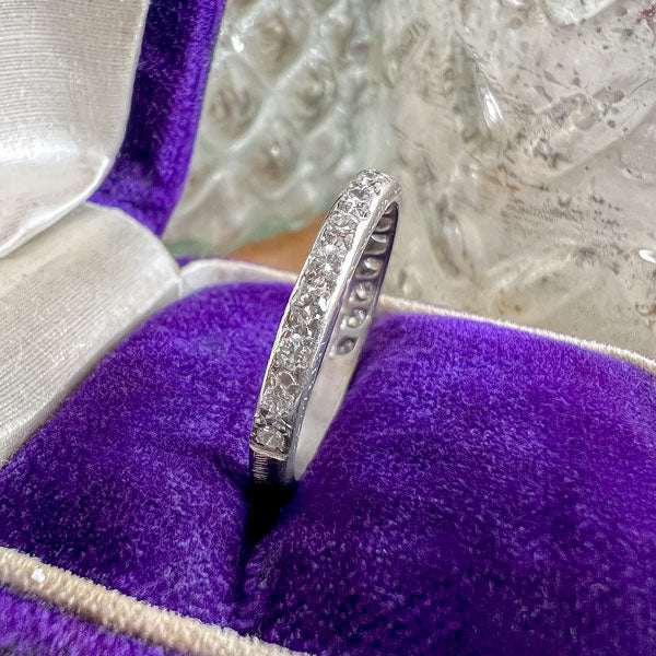 Art Deco Diamond Wedding Band Ring, Size 6 3/4 - Image 2