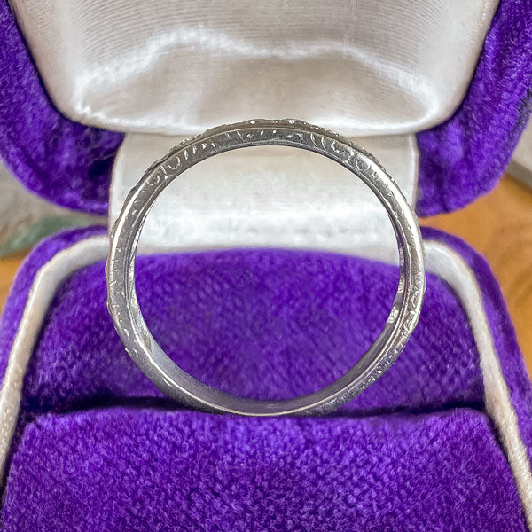 Art Deco Diamond Wedding Band Ring, Size 6 3/4 - Image 3