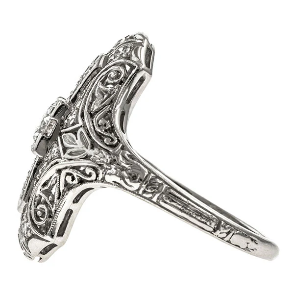 Art Deco Dinner Ring, Old European 0.20ct. - Image 3