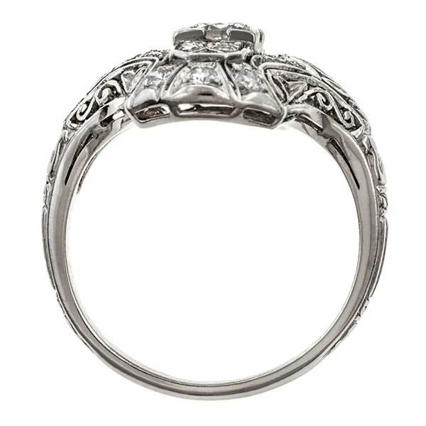Art Deco Dinner Ring, Old European 0.20ct. - Image 4