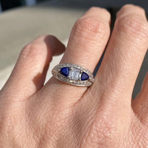 Art Deco Engagement Ring, Emerald Cut 0.40ct. - Image 3