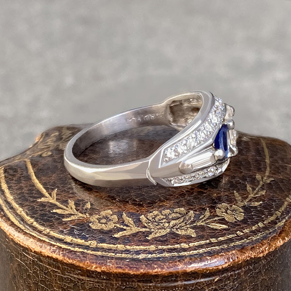 Art Deco Engagement Ring, Emerald Cut 0.40ct. - Image 4