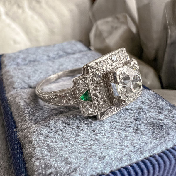 Art Deco Engagement Ring, Old Euro 0.92ct - Image 2