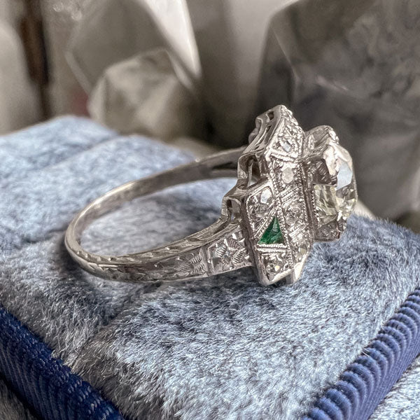 Art Deco Engagement Ring, Old Euro 0.92ct - Image 3