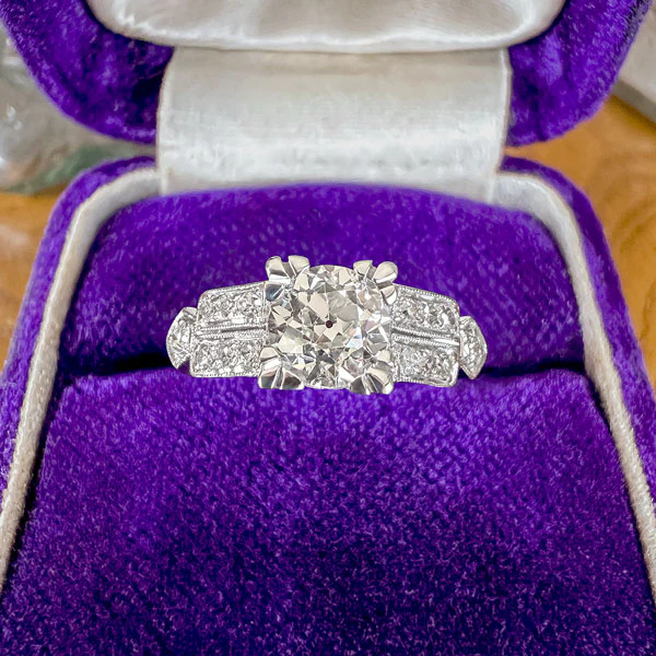 Art Deco Engagement Ring, Old Euro 1.01ct.