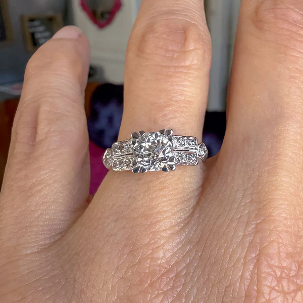 Art Deco Engagement Ring, Old Euro 1.01ct. - Image 2