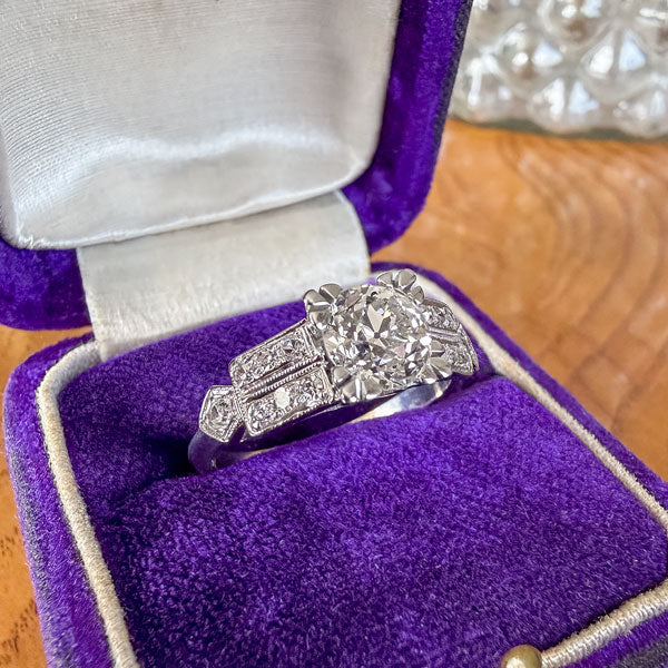 Art Deco Engagement Ring, Old Euro 1.01ct. - Image 3