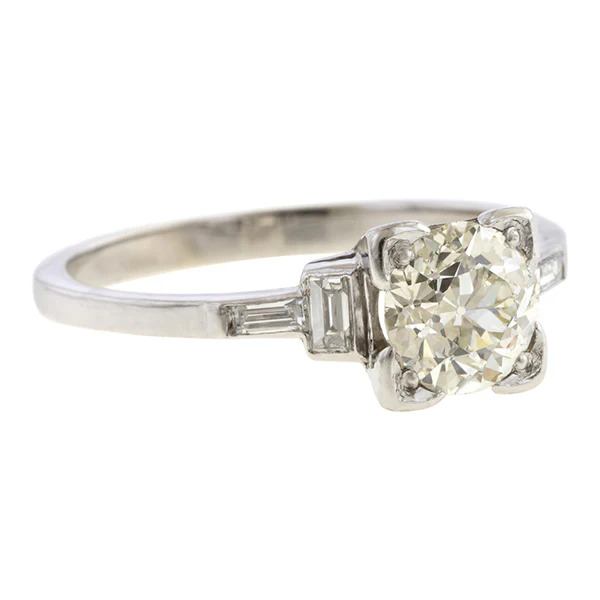 Art Deco Engagement Ring, Old Euro 1.20ct. - Image 3