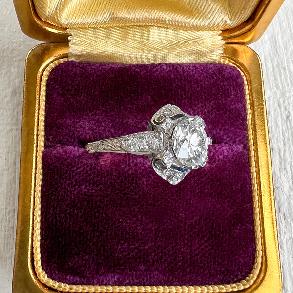 Art Deco Engagement Ring, Old Euro 1.51ct. - Image 3
