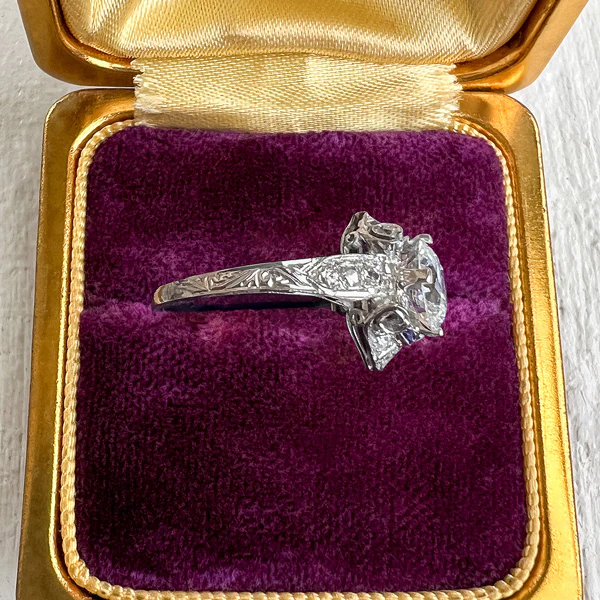 Art Deco Engagement Ring, Old Euro 1.51ct. - Image 4