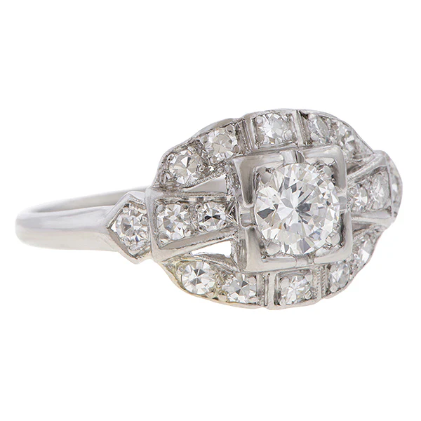 Art Deco Engagement Ring, RBC 0.30ct. - Image 2