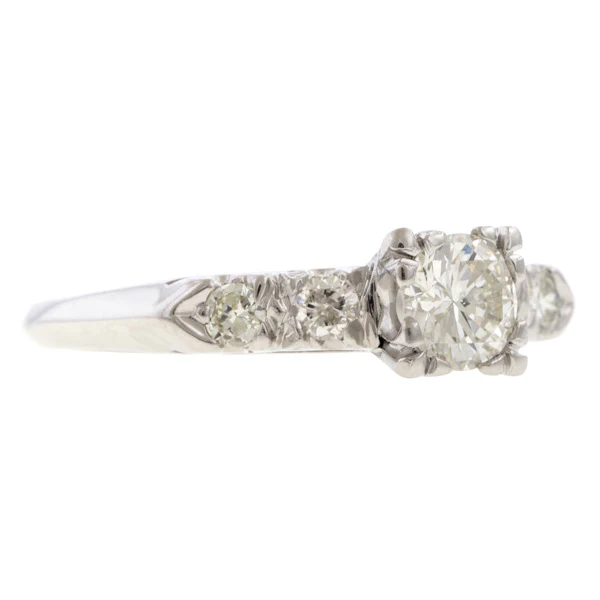 Art Deco Engagement Ring, RBC 0.40ct. - Image 3