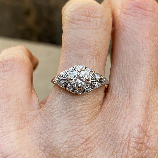 Art Deco Engagement Ring, RBC 0.70ct. - Image 2