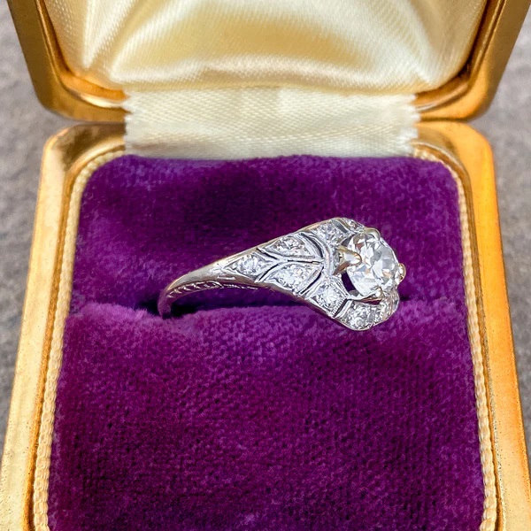 Art Deco Engagement Ring, RBC 0.70ct. - Image 3
