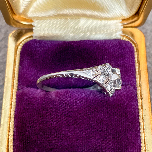 Art Deco Engagement Ring, RBC 0.70ct. - Image 4