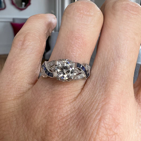 Art Deco Engagement Ring, TRB 0.90ct. - Image 2