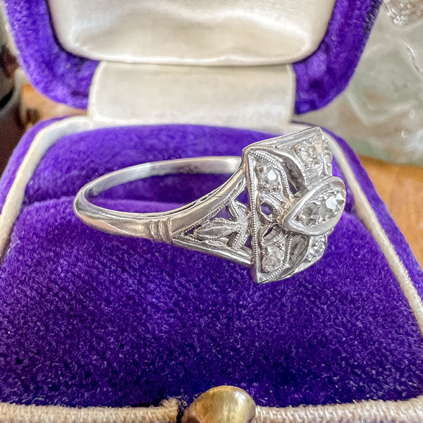 Art Deco Filigree Ring - Image 4