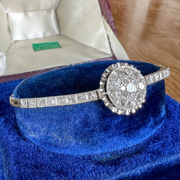 Art Deco Old European Cut Diamond Bracelet - Image 4