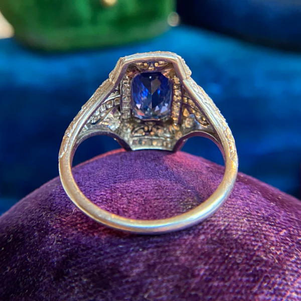 Art Deco Sapphire Dinner Ring - Image 5