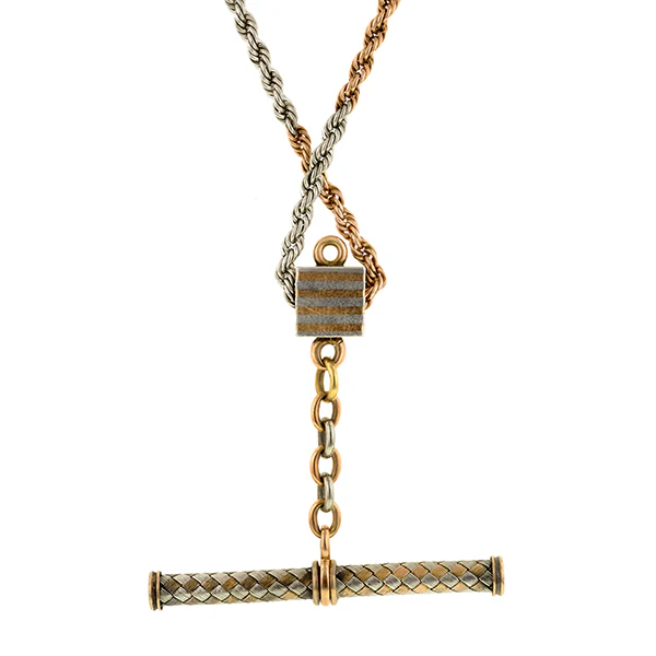 Art Deco Watch Chain Necklace - Image 4