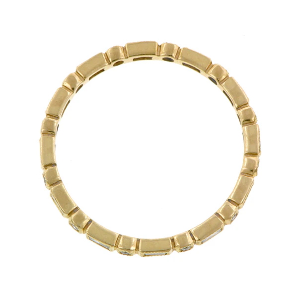 Baguette & Round Diamond Eternity Band Ring - Image 3