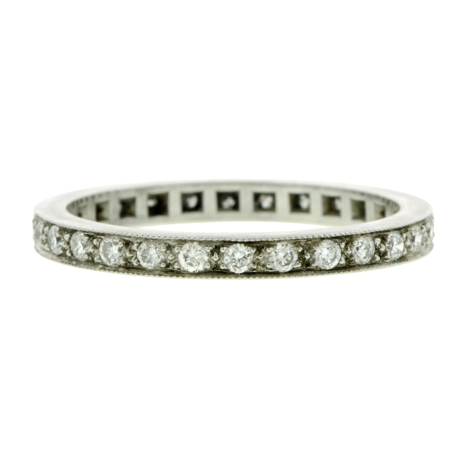Bead Set Diamond Eternity Wedding Band Ring