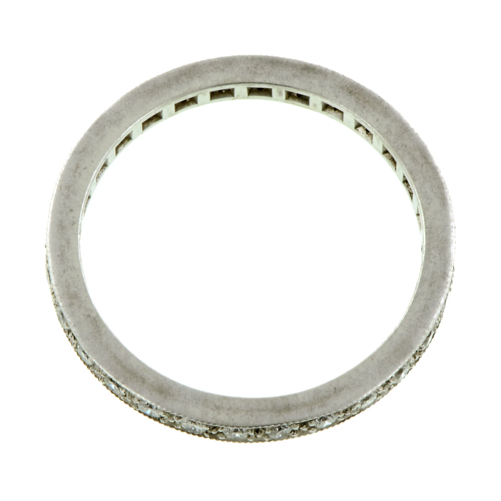 Bead Set Diamond Eternity Wedding Band Ring - Image 2