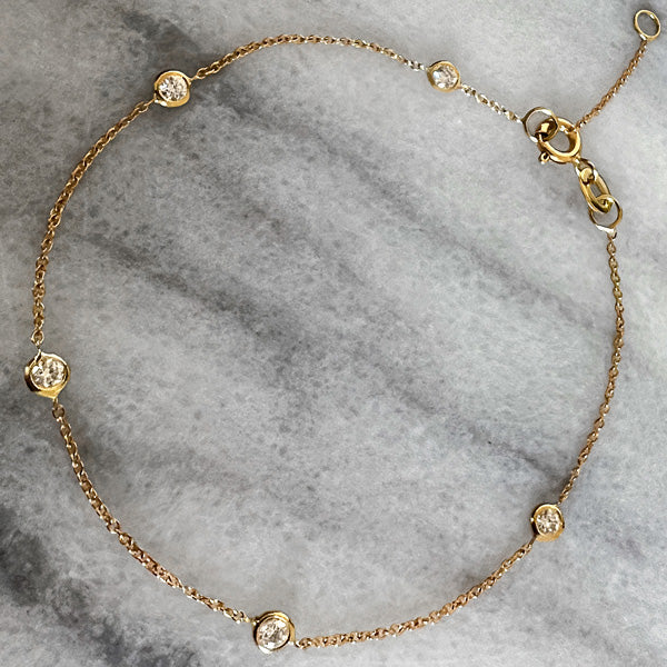 Bezel Set Diamond Bracelet - Image 2