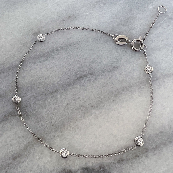 Bezel Set Diamond Bracelet - Image 3