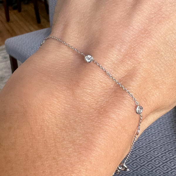 Bezel Set Diamond Bracelet - Image 4
