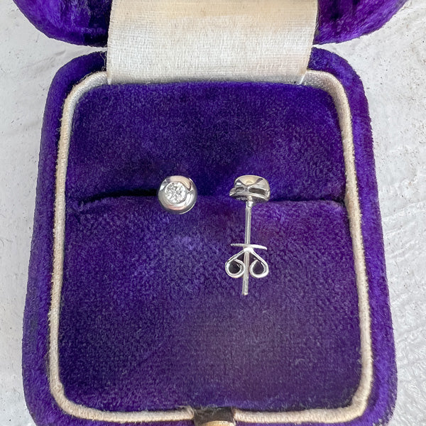 Bezel Set Diamond Stud Earrings, 0.10ctw. - Image 3