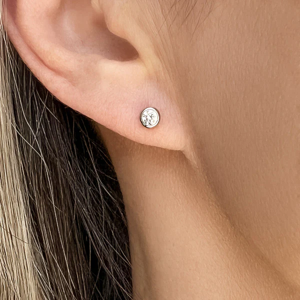 Bezel Set Diamond Stud Earrings, 0.30ctw. - Image 4