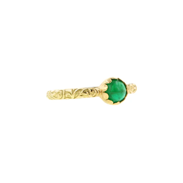 Cabochon Solitaire Ring- Heirloom by Doyle & Doyle - Image 3