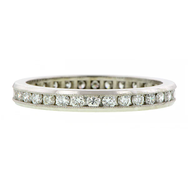 Channel Set Diamond Eternity Wedding Band Ring