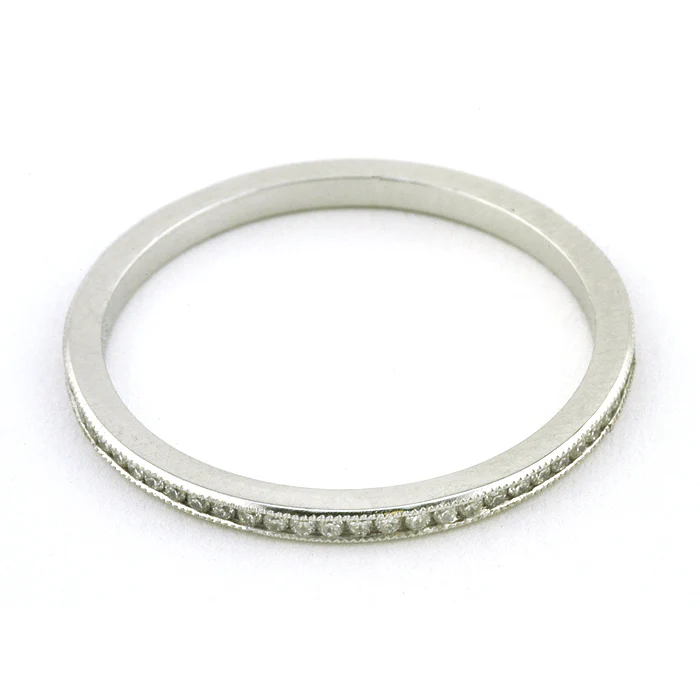 Channel Set Diamond Eternity Wedding Band Ring - Image 2