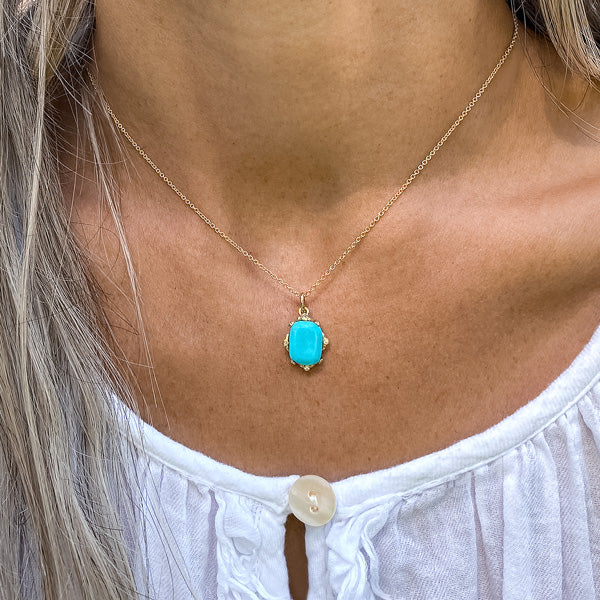Cushion Gemstone & Diamond Necklace- Heirloom by Doyle & Doyle - Image 4