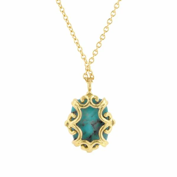 Cushion Gemstone & Diamond Necklace- Heirloom by Doyle & Doyle - Image 5