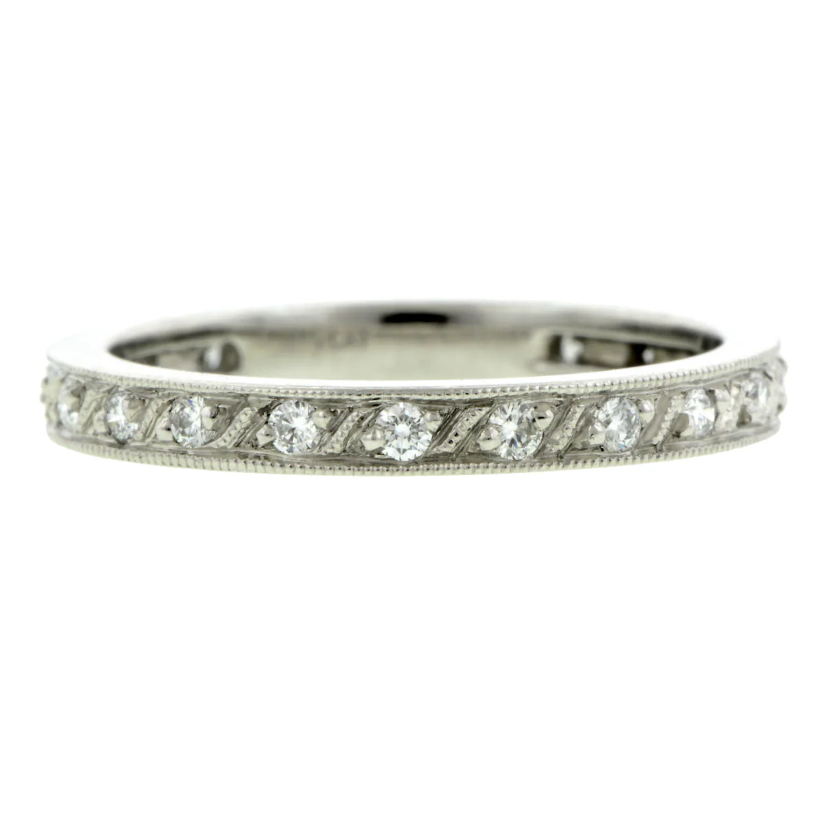 Diamond S-Curve Eternity Band Ring
