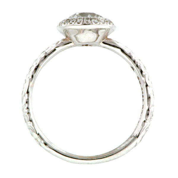 Diamond Frame Engagement Ring, Old Euro 0.72ct- Heirloom by Doyle & Doyle - Image 4