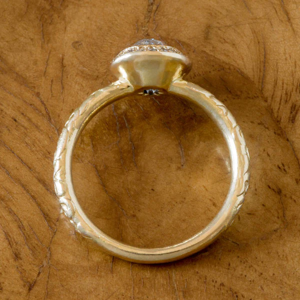 Diamond Frame Engagement Ring, Old Euro 0.75ct - Heirloom by Doyle & Doyle - Image 4