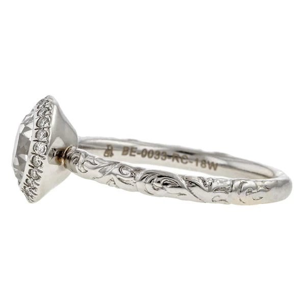 Diamond Frame Engagement Ring, Old Euro 1.04ct.- Heirloom by Doyle & Doyle - Image 4