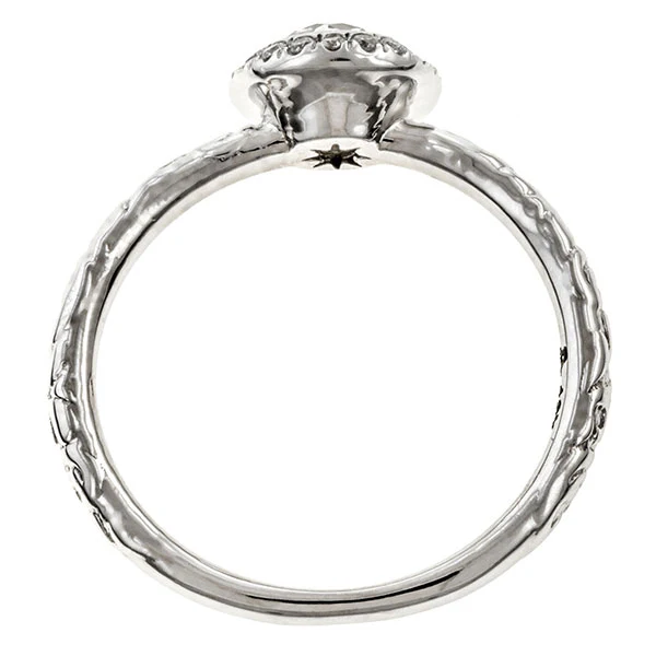 Diamond Frame Engagement Ring, Old Euro 0.52ct.- Heirloom by Doyle & Doyle - Image 5