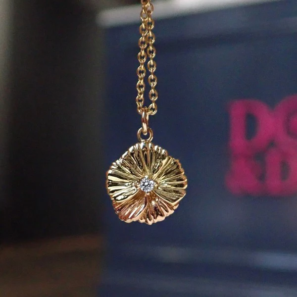 Diamond Pansy Necklace- Heirloom by Doyle & Doyle - Image 3