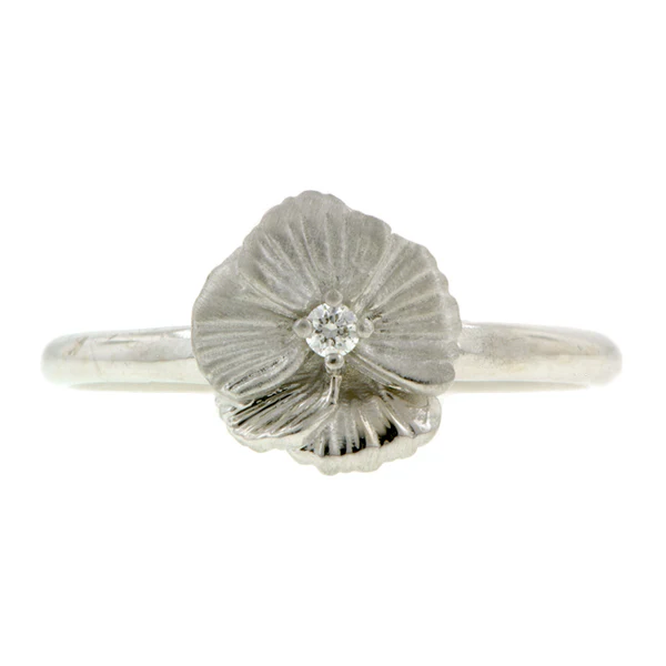 Diamond Pansy Ring- Heirloom by Doyle & Doyle - Image 3